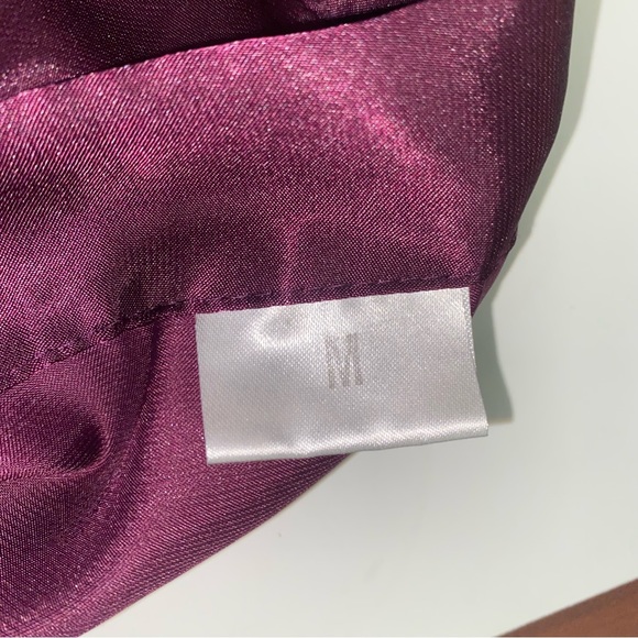 Women’s purple silk Robe with string Size M - Picture 9 of 11